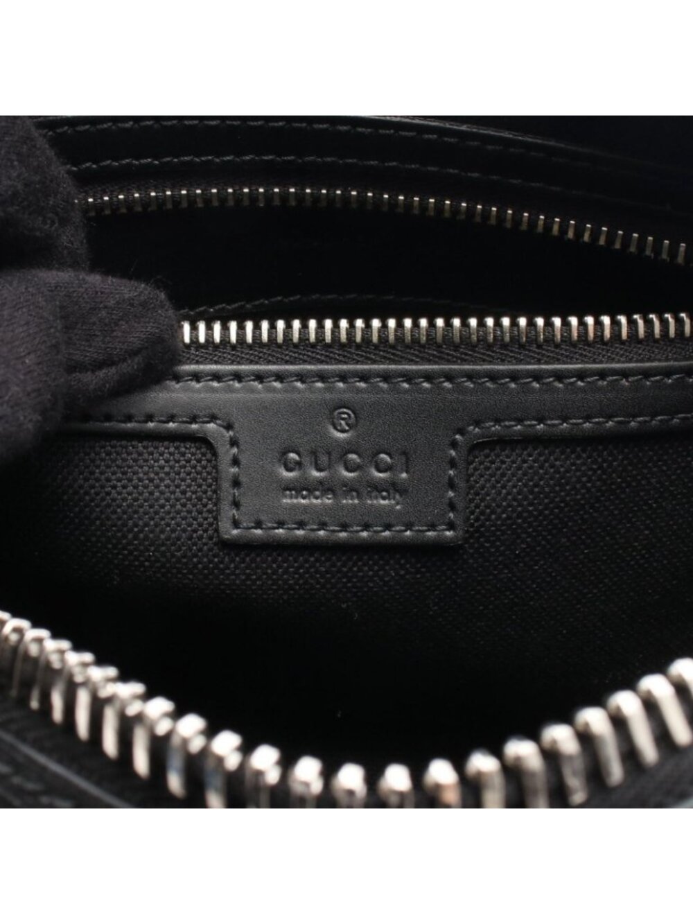 Gucci Waist Bag Soft GG Supreme Sherry Line Black Canvas Leather - Picture 4 of 7